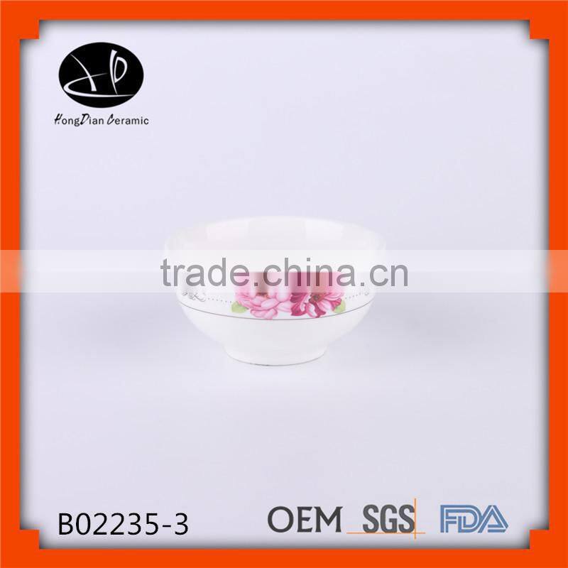 Flower rice bowl,ceramic bowl wholesale,Wholesale Ceramic Bowl, White Body Porcelain Bowl,