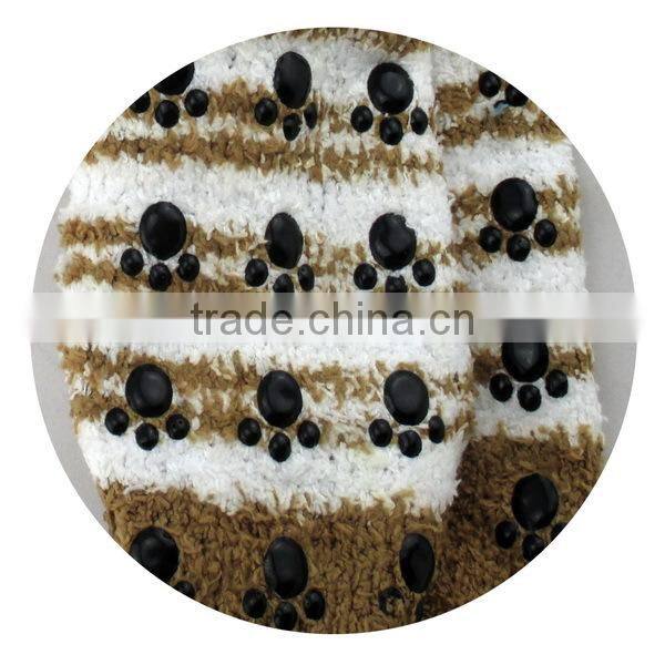 Soft non-slip lady floor 3d cartoon girl tube sock