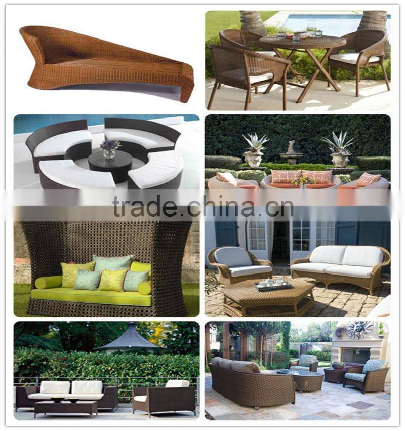 2017 Sigma UV resistant all weather ultra modern pe rattan cheap glass dining table