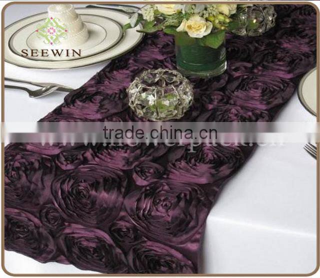 solid white rosette chair cover wedding