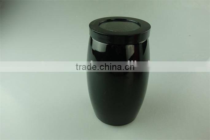 stock cheap small black/red ceramic canister/jar for storage