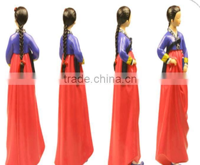 Creative red traditional skirt hanbok hot sale resin south korean souvenir