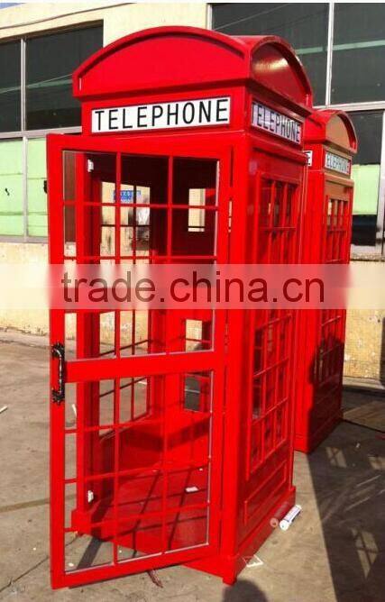 Antique red public telephone booth Bristish Telephone Booth for sale