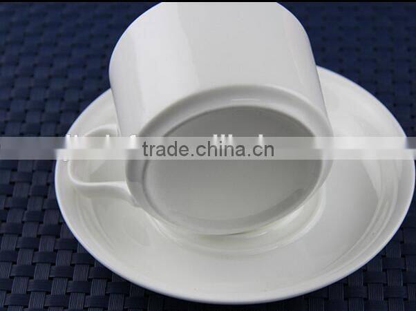 New Bone China Pure White Turkish Coffee Set cup with saucer