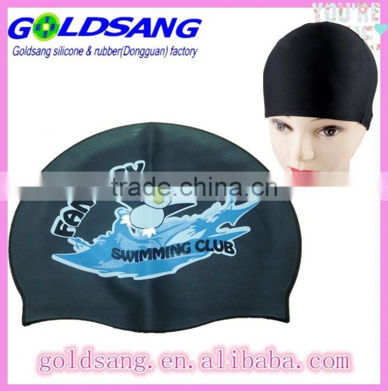 Soft Silicon Adult Swimming Cap Waterproof Diving Cover Flexible red