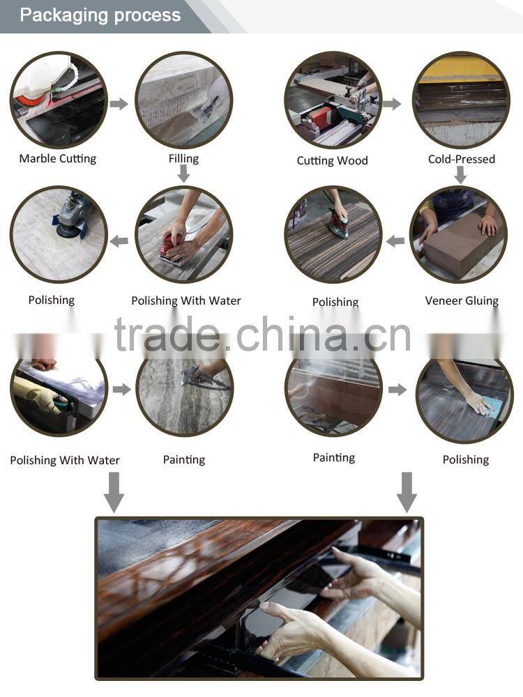 modern nature white marble travertine console table with glass top