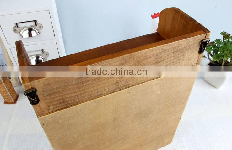 Zakka three layer retro wooden storage rack, fashion Home Furnishing storage cabinet