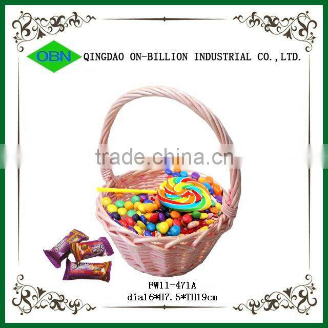 Handwoven wicker chinese girl basket wedding