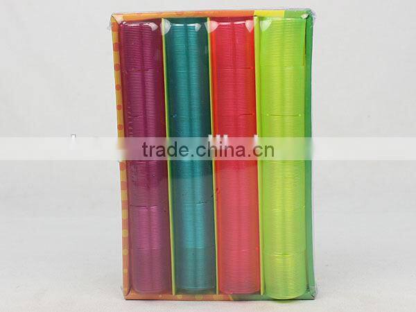 hot sale transparent magic rainbow spring kids educational toys/ plastic rainbow circle