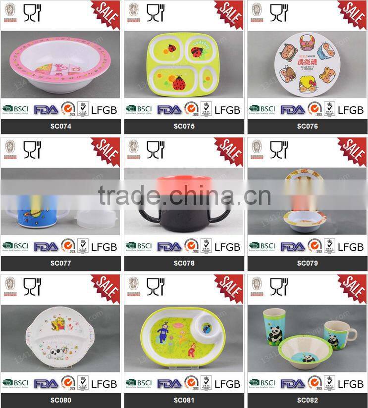100% melamine kid children dinnerware set