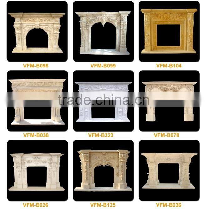 home decor marble stone factory wholesale fireplace mantel