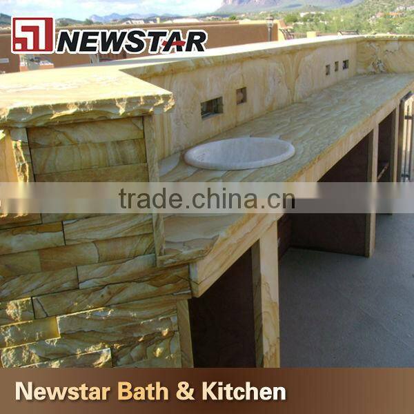 Made in China beautiful yellow sandstone countertop
