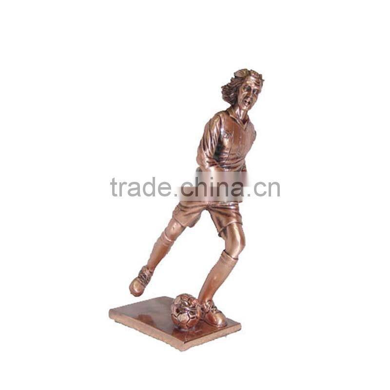 polyresin sports trophy for soccer ball