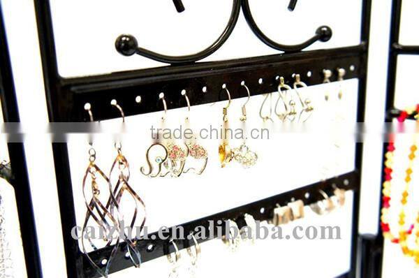 New Design Black Wire 3 Pannels Earring Holder