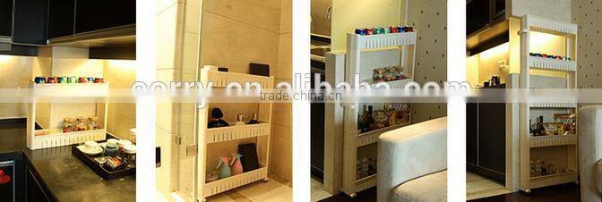 plastic hand push storage car/shelves