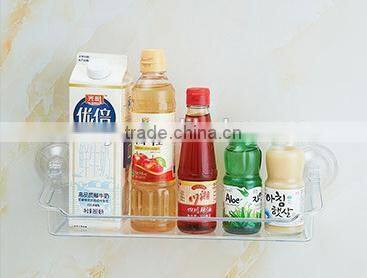 plastic transparent holder/shelves with sucker