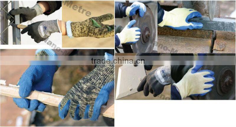 NMSAFETY oil proof glass handling working gloves full coated nitrile cut gloves