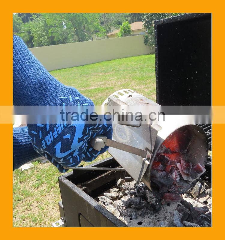 Certified 932F Silicone Heat Resistant Grilling BBQ Gloves for Cooking Baking Barbecue Potholder