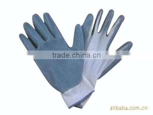 Turkey Grey Smooth Nitrile Palm Coating Industry Gloves
