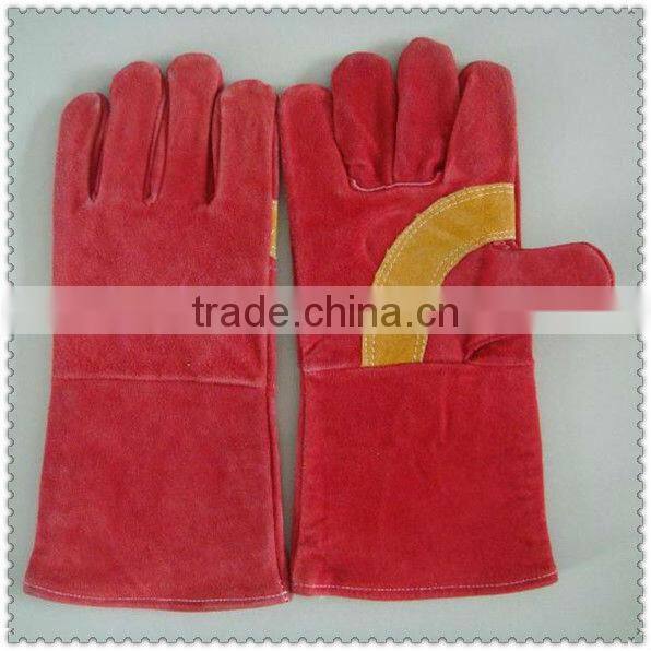 Grey Reinforced Palm Cow Split Leather Welding Gloves JRW41
