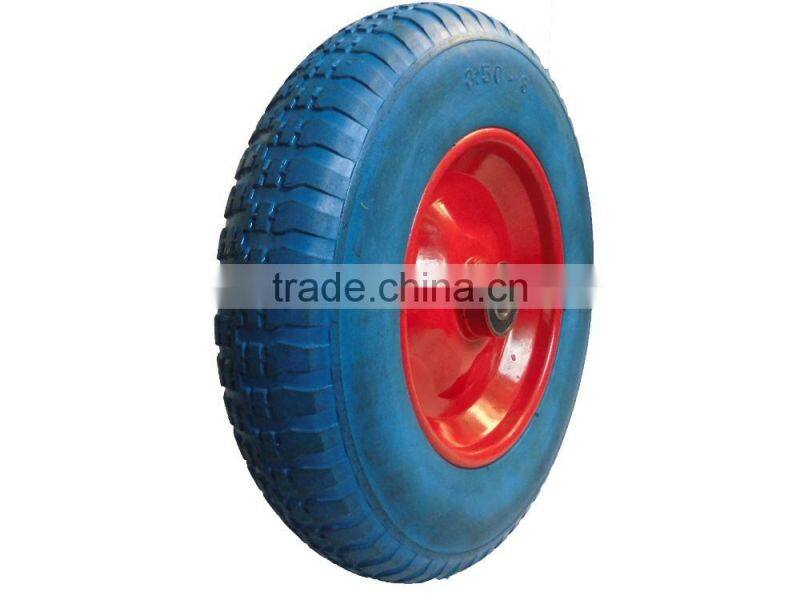flat free tire pu wheel 3.50-8 made in china