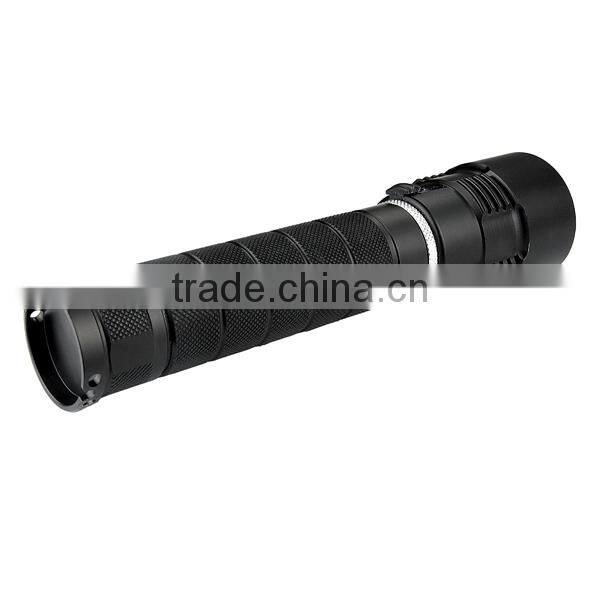 DT4 rechargeable 3000 lumen led diving torch Flashlight with 26650 battery
