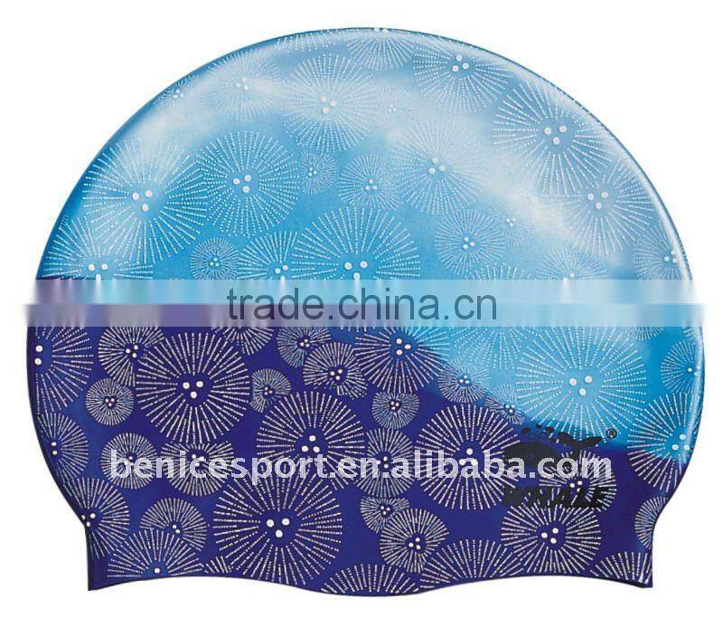 swimming hat,latex swim caps,flag swim cap