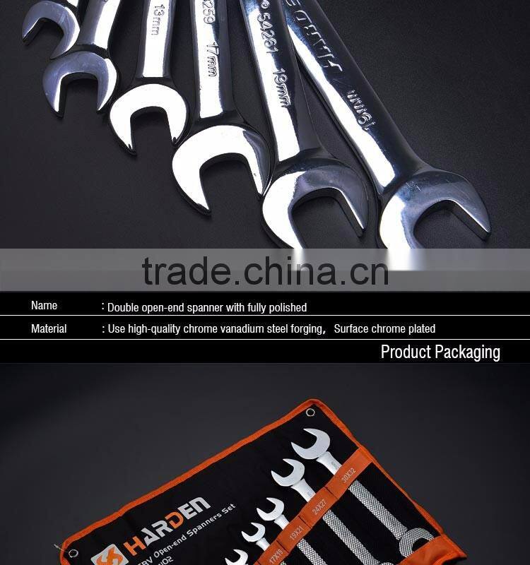 10 pcs double open wrench Chrome Vanadium handle tools spanner set