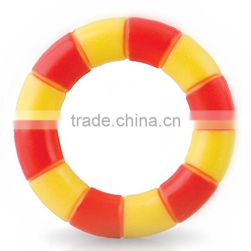 mini plastic purple Octopus and three Hula Hoops for baby bath time fun