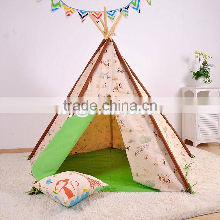 Indoor large playhouse toddler play tent most popular Indian toy teepee toddler play tent W08L011