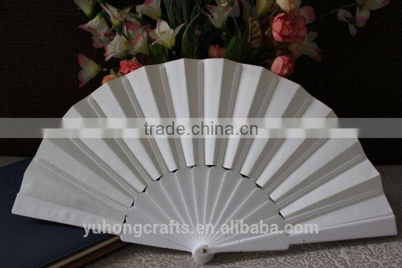2015 new Spanish plastic foldable fan for advertising
