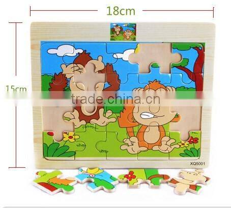 20 Styles Wooden Jigsaw Puzzles With Animals Pattern Toys For Children
