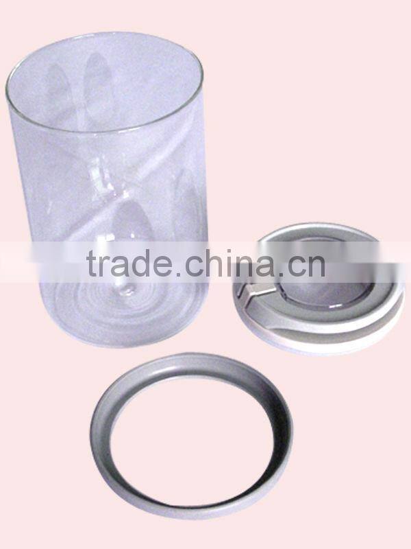 1200ML Large Size Plastic Lid Food Container Glass Airtight Canister