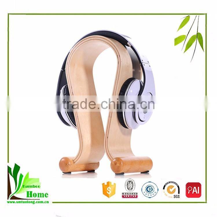 Superior quality cheap natural bamboo stand for headphones