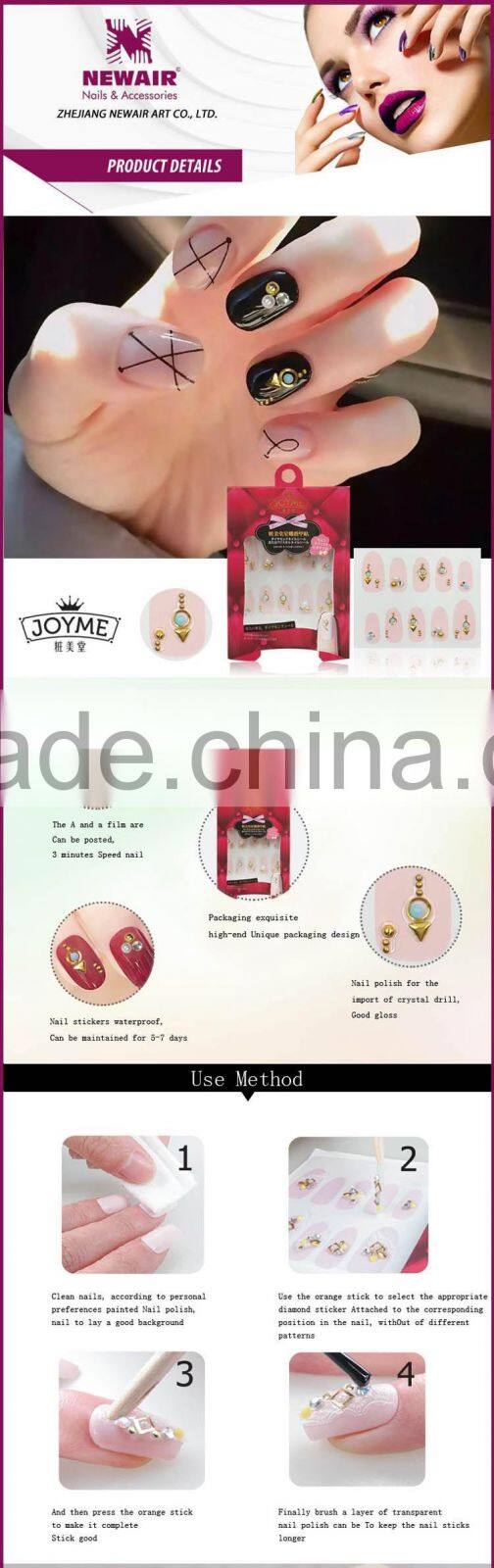 New Air 3D Fashional Rhinestones Nail Art Decoration Adhesive Acrylic Diamond Sticker