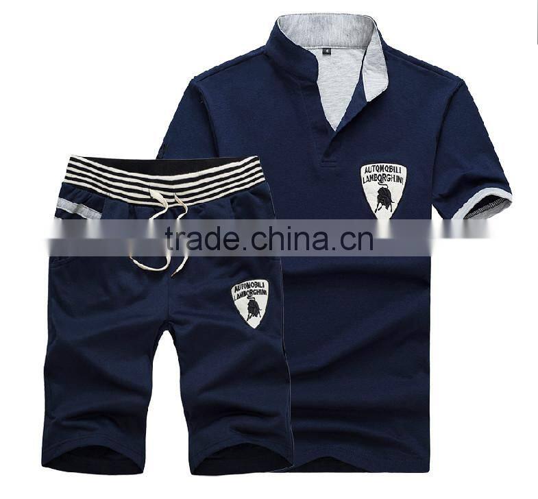 men's sportwear suit t-shirt and short pants for summer