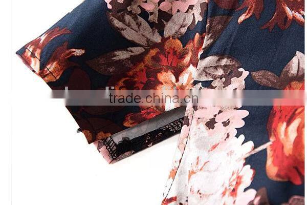 HD-D242 floral women midi bud dress/OEM ladies dress/factory new design