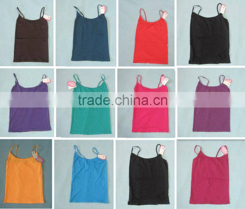 Stock Seamless Plain Singlets for Women