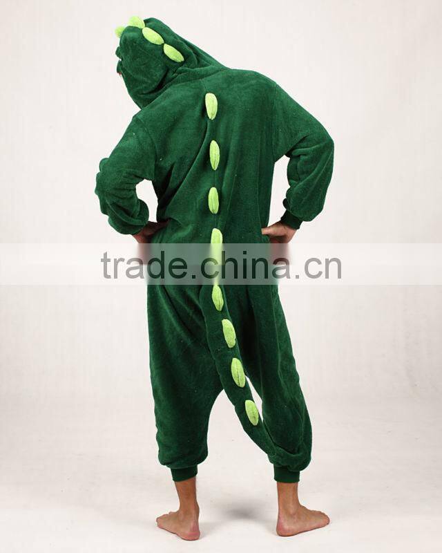 Lovely Pajamas Romper Unisex adult fleece Dinosaur animal onesie