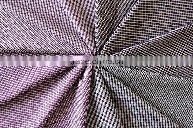 2013 fashion design combed cotton micro fiber plaid fabric
