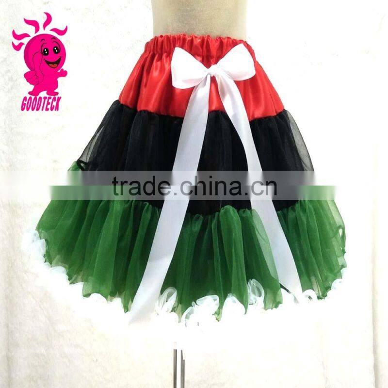 Sequin Hot Stitching Color High Quality Baby Girls Soft Fabrics Chiffon Tutu Pettiskirt