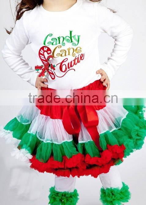 Lovely Girls Christmas Wear TuTu Dresses Red Pettiskirts Tulle Dress
