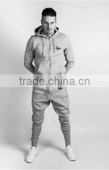100% cotton gym tracksuit mens slim fit tracksuits custom your own