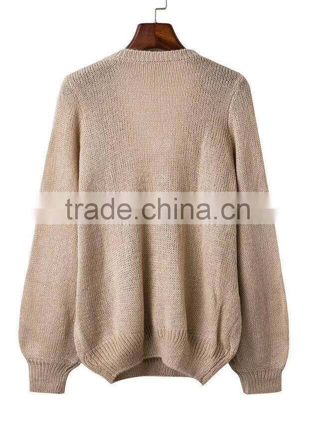 EY0862S 2016 New Arrival Deep V-Neck knit Pullover Sweater Design