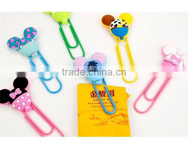 PVC paper clip planner mickey shape paper clip planner accessories