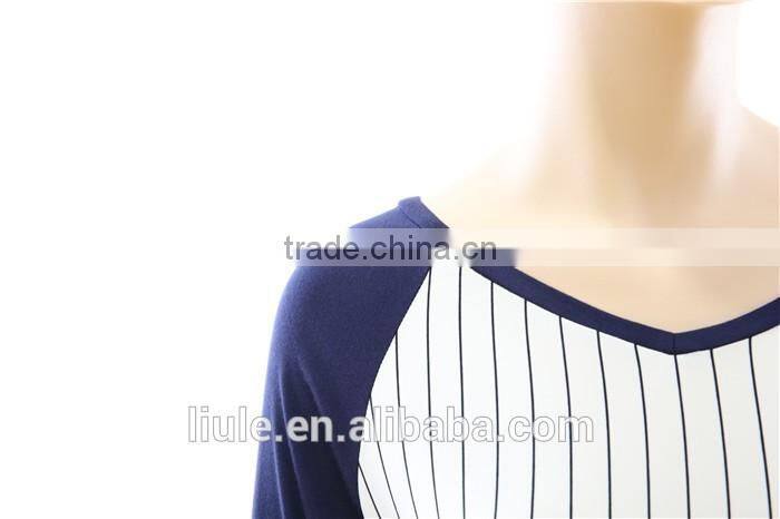 Stylish Lady Women Medium Sleeve Pullover Tops Casual Blouse