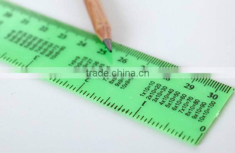 2014 hot selling transparent 30cm straight ruler