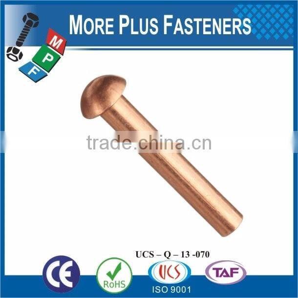 Made in Taiwan Round Head Rivet POP Rivet River Screw Copper Rivets