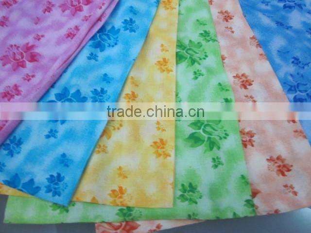 spun rayon printed fabric
