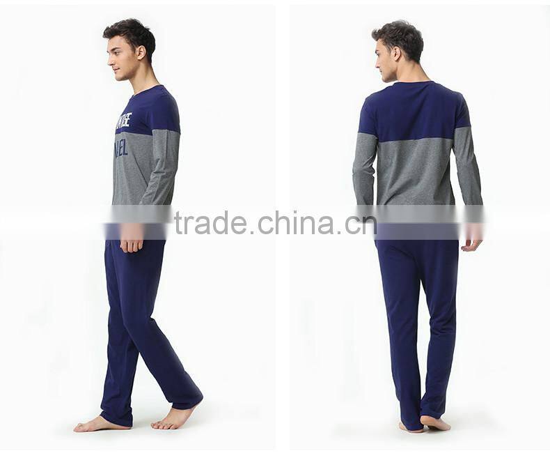 Wholesale Qianxiu Lovers Family Set Soft Touch Snug Fancy 2PC Suit Mens Nightwear